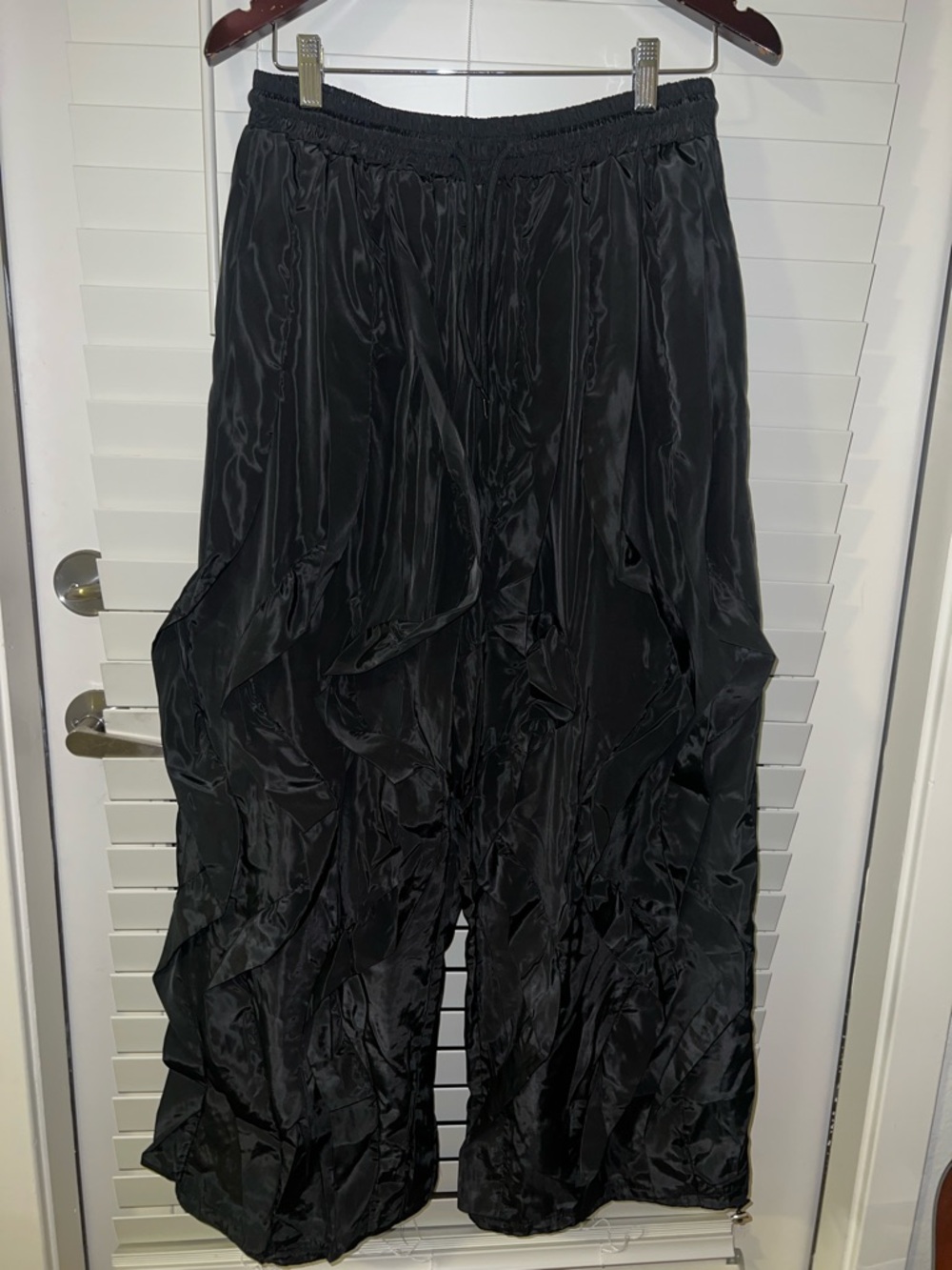 Baggy Barrel Cargo Pants High Waisted Drawstring Wide Leg Parachute Trousers NEW